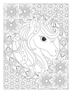 Adult Unicorn Coloring Pages - creativitycolor.com