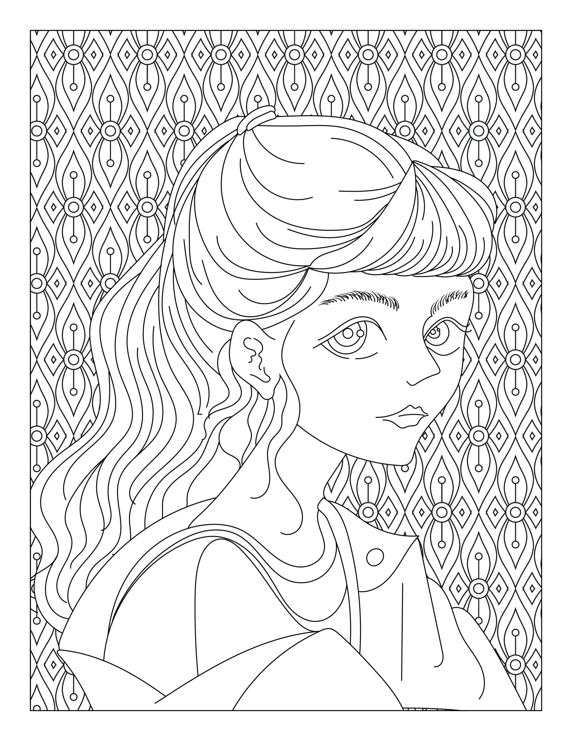 Adult Anime Coloring Pages - creativitycolor.com