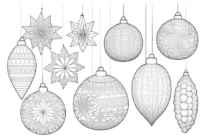 Christmas Ornaments Coloring Pages - creativitycolor.com