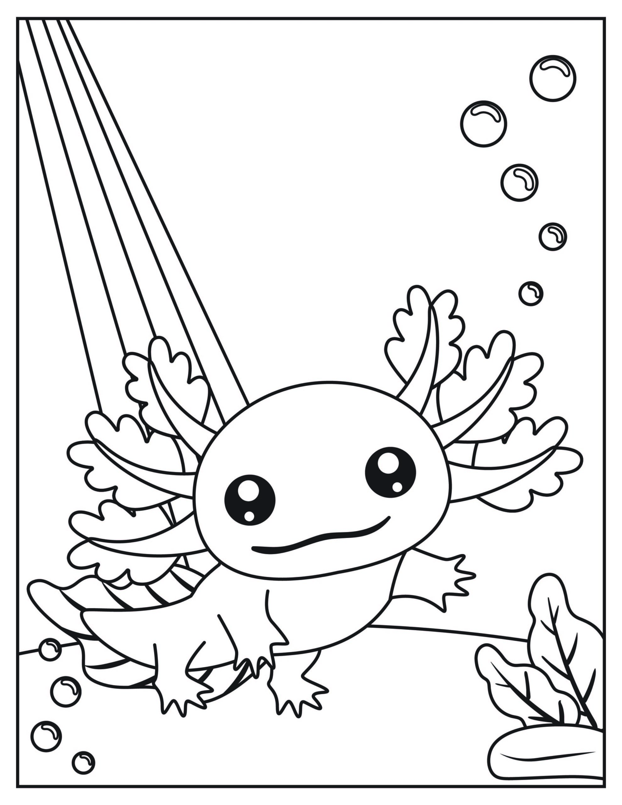 Axolotl Coloring Pages - creativitycolor.com